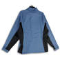 Mens Blue Golf Long Sleeve Mock Neck Quarter Zip Activewear Jacket Size L image number 2