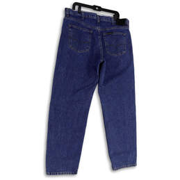 Mens Blue Medium Wash Pockets Regular Fit Denim Straight Jeans Size 40x34 alternative image