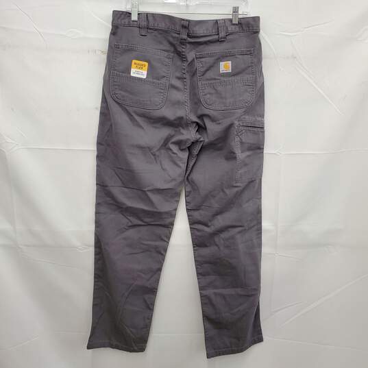 Carhartt MN's 100% Cotton Gray Cargo Pants Size 34 x 34 image number 2