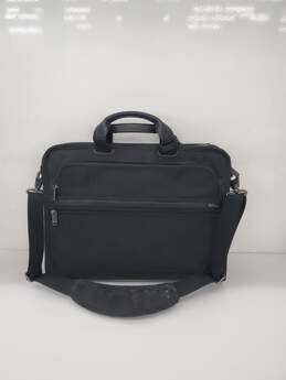 TUMI Black Ballistic Nylon Slimline Padded Laptop Bag Used