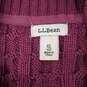 LL Bean WM's Purple Cardigan Full Zip Sweater Size XL image number 4