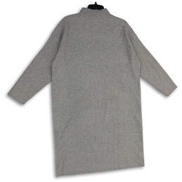 NWT Womens Gray Long Sleeve Mock Neck Pullover Sweater Dress Size Large alternative image