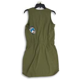 NWT Womens Green Vantage V-Neck Elastic Waist Sleeveless Mini Dress Size S alternative image