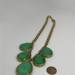 Designer Fossil Gold-Tone Green Crystal Stone Classic Statement Necklace alternative image
