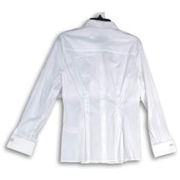 White House Black Market Womens White Spread Collar Button-Up Shirt Size 6 alternative image
