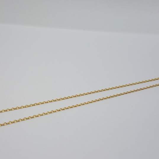 14k Gold Song Note Pendant Necklace 2.9g image number 2