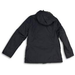 L.L.Bean Womens Black Long Sleeve Zipper Pocket Full-Zip Hooded Jacket Size M alternative image