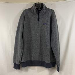 Men's Grey Patagonia 1/4-Zip Pullover, Sz. XXL