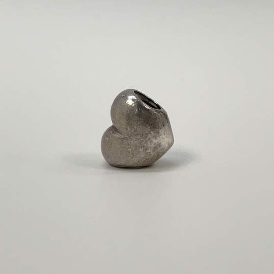 Designer Pandora 925 Sterling Silver Big Smooth Heart Shape Beaded Charm image number 3