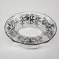 Sterling Silver Overlay Glass Oval Bowl 12x8.5x3.5" image number 2