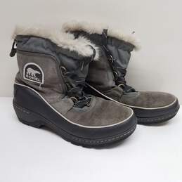 Sorel Gray Fur Lined Snow Boots