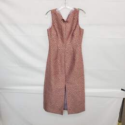 Kate Spade Pink Flora Leopard Patterned Midi Shift Dress WM Size 4 NWT