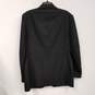 Mens Black Wool Collared Long Sleeve Single Breasted Blazer Jacket Size 42L image number 2