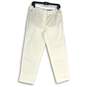 NWT Talbots Womens White Flat Front Slash Pocket Cropped Pants Size 8 image number 1