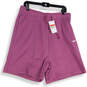 NWT Womens Purple Elastic Waist Flat Front Pull-On Sweat Shorts Size L image number 1