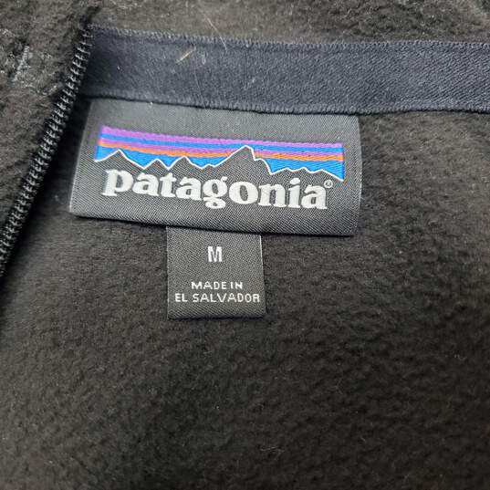 Patagonia 1/4 Zip Black Fleece Pullover Size Medium image number 3