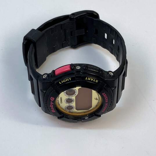 Designer Casio Baby-G 3254 Black Shock Resist Day & Date World Time Wristwatch image number 2