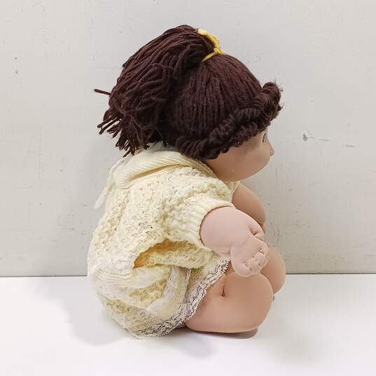 Vintage Cabbage Patch Doll Brown Hair Brown Eyes Yellow Dress image number 2