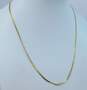 14K Yellow Gold Etched Herringbone Chain Necklace 3.8g image number 1