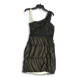 NWT Max and Cleo Womens Black Rhinestone Bow One Shoulder Mini Dress Size 6 alternative image