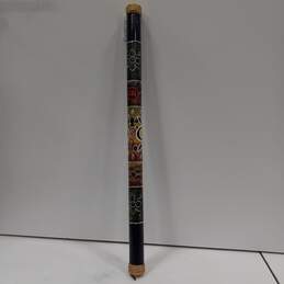 Hand-Painted 38.5" Wooden African Rain Stick Instrument