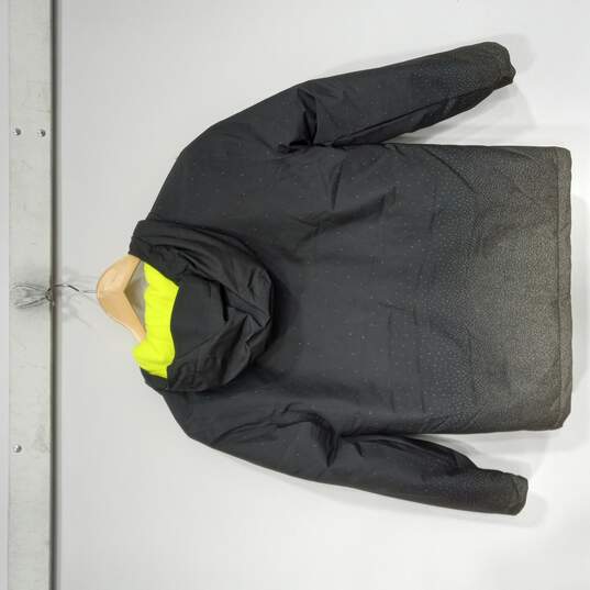 Boys Black/Neon Yellow Winter Jacket Size image number 2
