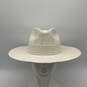 Womens White Gold Shimmer Band Wide Brim Outdoor Fedora Hat One Size image number 1
