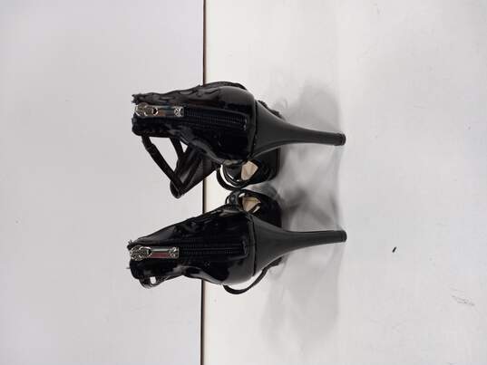 Fergalicious by Fergi Women's Black Strappy Peep Toe Stiletto Heel Pumps Size 9M image number 3