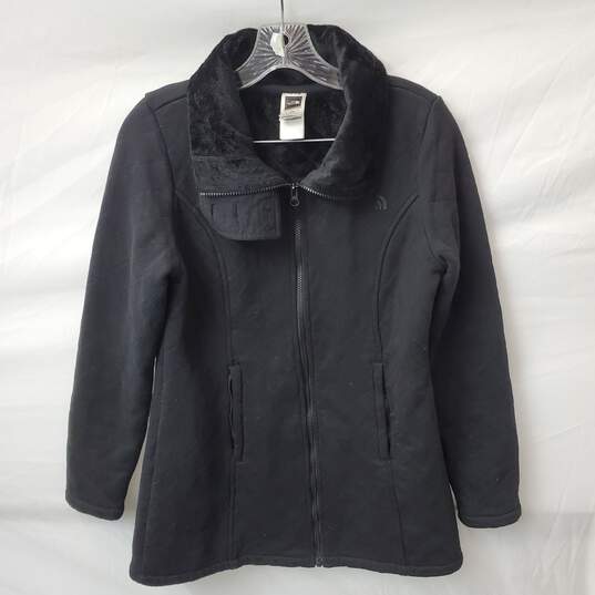Women's Black The North Face Fleece Lined Zip Up Jacket Size M image number 1