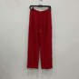 Womens Red Pleated Front Pockets Pull-On Straight Leg Dress Pants Size 6 image number 2
