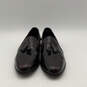 Mens Brown Purple Leather Tassel Slip On Loafer Dress Shoes Size 10.5 D image number 1