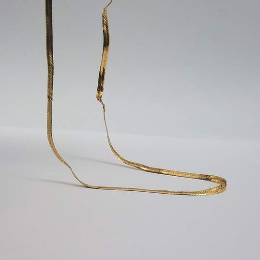 14k Gold Herringbone Necklace Damage Scrap 4.8g image number 3