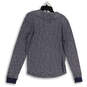 Mens Blue Gray Space Dye Long Sleeve Henley T-Shirt Size Small image number 3