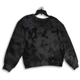 NWT Womens Gray Tie Dye Crew Neck Long Sleeve Pullover Sweatshirt Size L alternative image