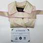 Coach Sateen Beige Cotton Belted Trench Coat Pink Piping image number 1