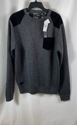 NWT Buffalo David Bitton Mens Gray Long Sleeve Crew Neck Pullover Sweater Size M