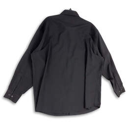 Mens Black Long Sleeve Front Pockets Collared Button-Up Shirt Size X-Large alternative image