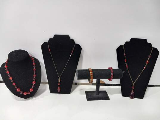 5pc Red Jewelry Bundle image number 1