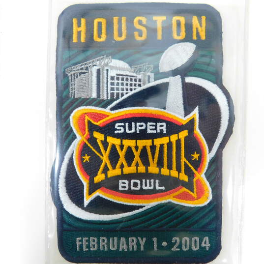 2004 Super Bowl XXXVIII Uniform Worn Patch Patriots vs. Panthers image number 2