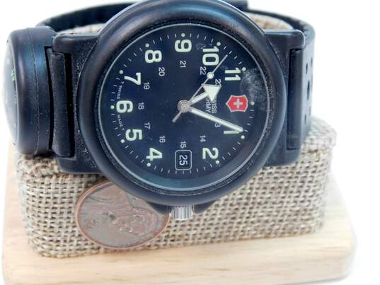 Swiss Army Brand Black Date Watch With Compass 42.6g image number 2