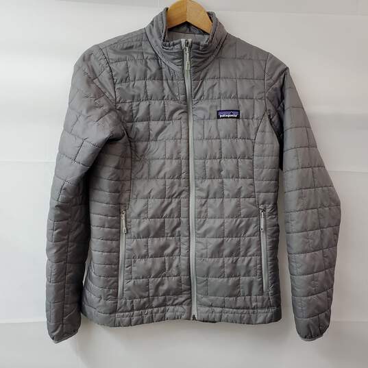 Patagonia Silver Full Zip Quilted Light Weight Jacket Women's SM image number 1