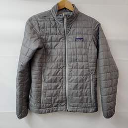 Patagonia Silver Full Zip Quilted Light Weight Jacket Women's SM