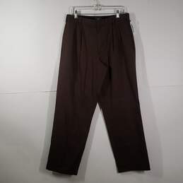 Mens Relaxed Fit Pleated Front Straight Leg Dress Pants Size 34x32