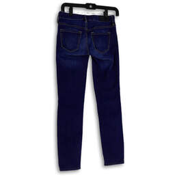 Womens Blue Denim Medium Wash Pockets Stretch Skinny Leg Jeans Size 25 alternative image