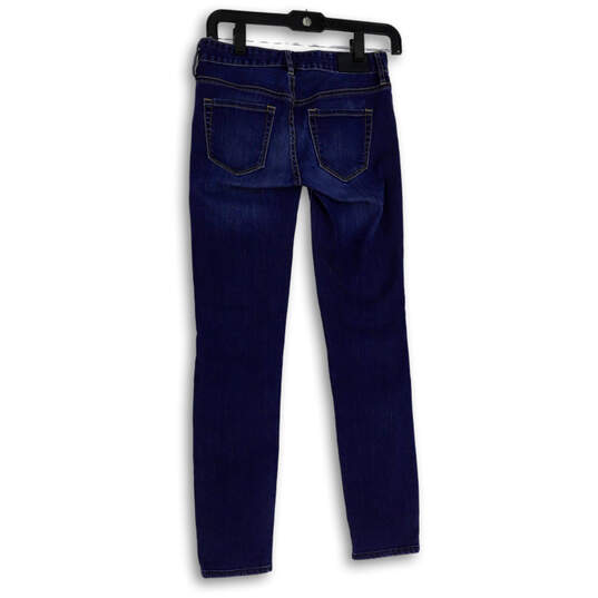 Womens Blue Denim Medium Wash Pockets Stretch Skinny Leg Jeans Size 25 image number 2