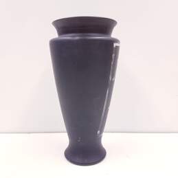 Matte Black Tall Glass Vase W/Oriental Letters Made In Spain alternative image