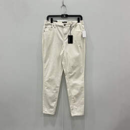 NWT Womens White Denim Light Wash Pocket Stretch Skinny Jeans Size 12