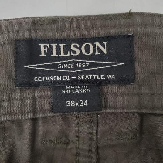 Filson's MN's Cotton Nylon Dark Gray Cargo Trousers Size 38 x 34 image number 3