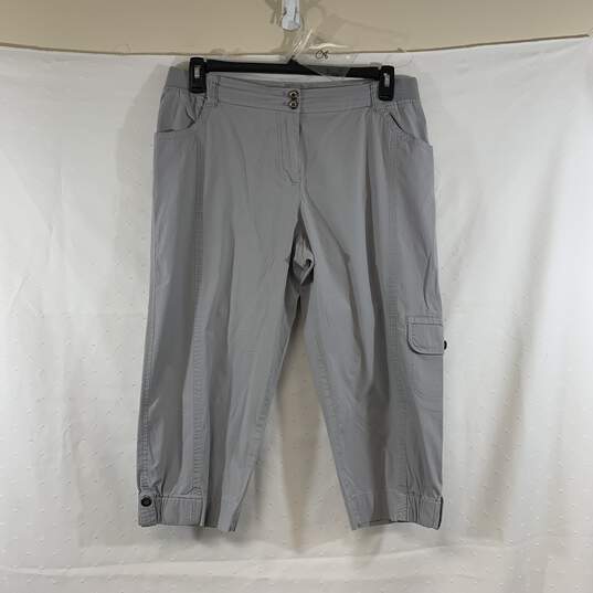 Women's Grey Cropped Pants, Sz. 2 image number 1