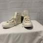 Cream And White Converse High Top Sneakers image number 1